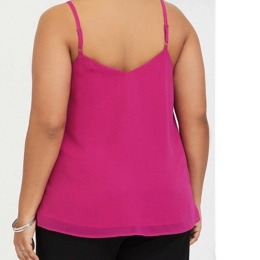 Torrid Sophie Chiffon Keyhole Swing Cami Fuchsia Purple Plus Size 3 3X 22-24 - Picture 2 of 7
